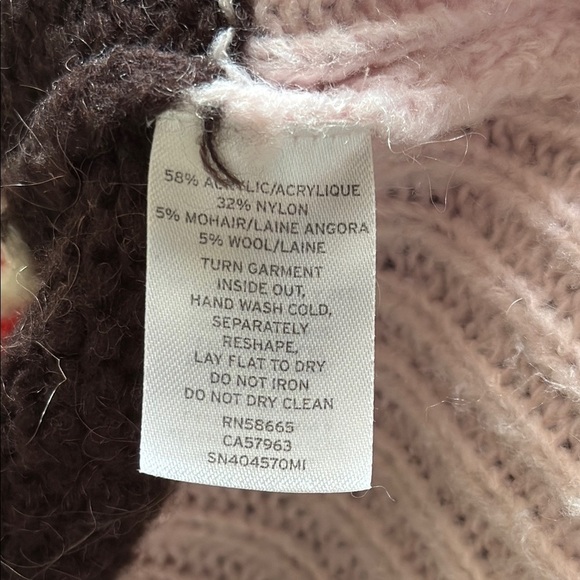 Z Something Navy Women’s Small Pink and Red Striped Crew Neck Sweater - Picture 5 of 5